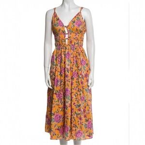 NWT Caroline Constas Dress Multi Floral Maxi Cutout Boho- Size Small 
Sundress